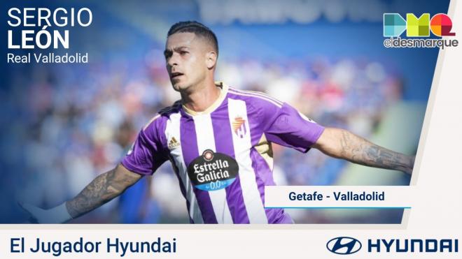 Sergio León, jugador Hyundai del Getafe-Real Valladolid.