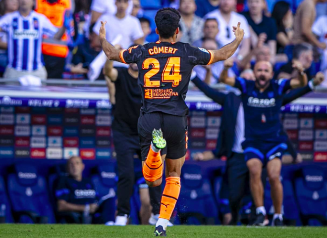 Eray Cömert celebra su gol ante el RCD Espanyol (Foto: LaLiga).