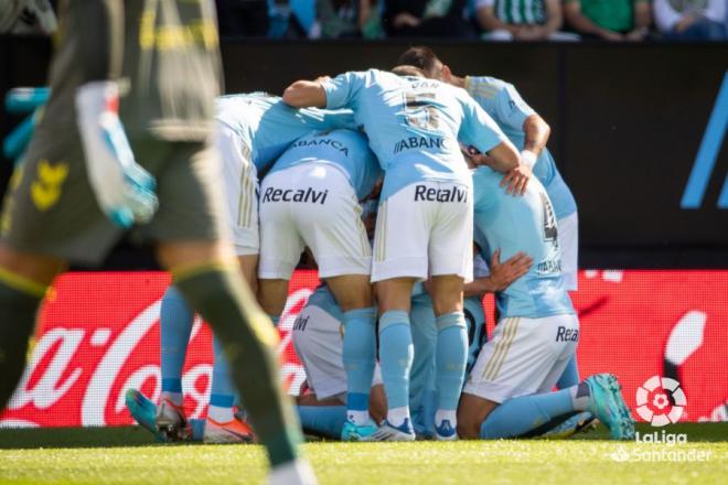 Los jugadores del Celta celebran el gol de Gabri Veiga al Betis (Foto: LaLiga).