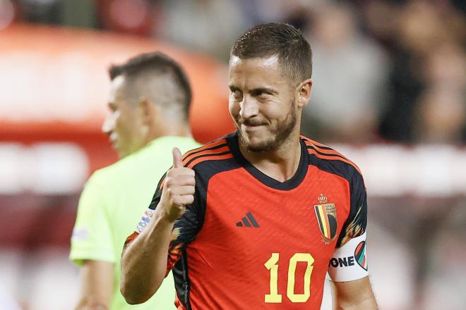 Eden Hazard, durante un partido con Bélgica (Foto: Cordon Press).