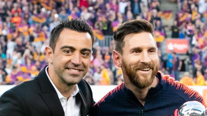 Laporta quiere volver a unir a Leo Messi y Xavi en el Barcelona. (Cordon Press)