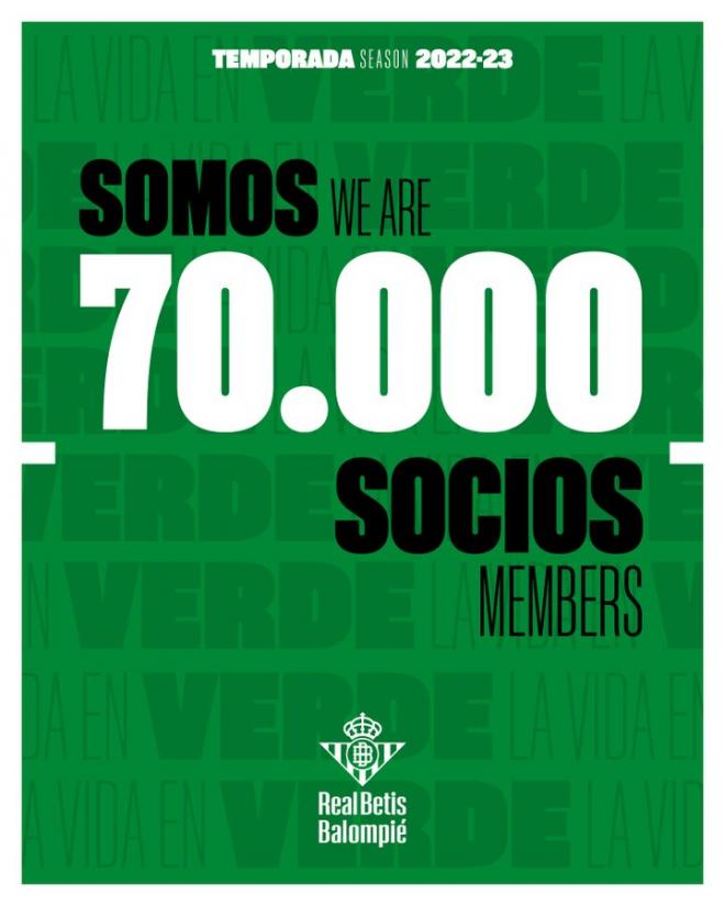 Imagen del anuncio del Betis.