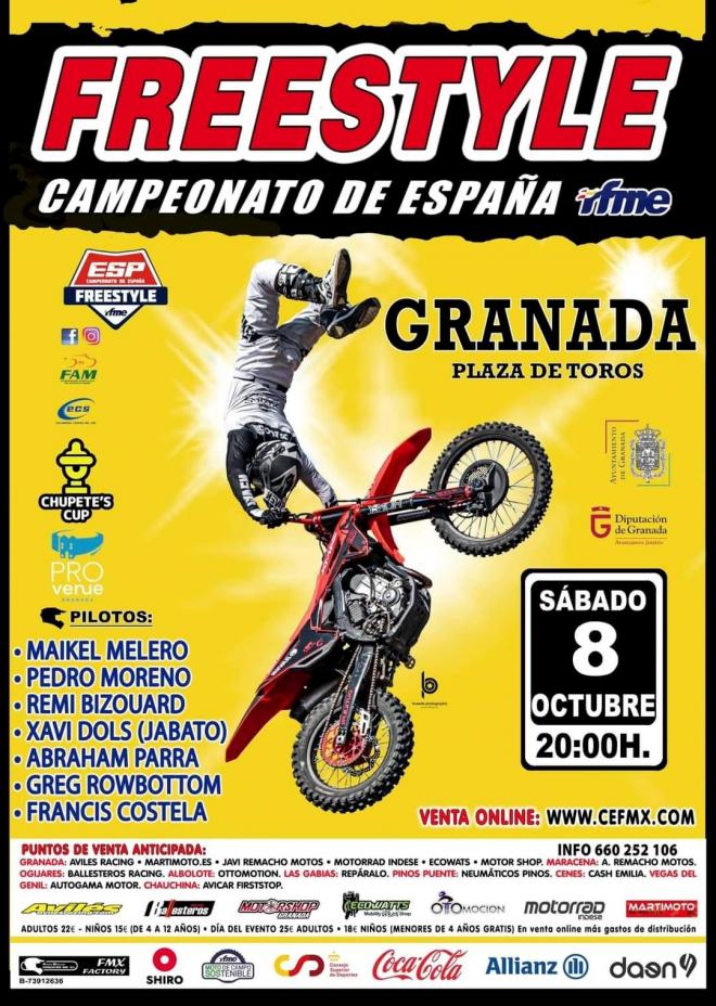 Granada recibe al Campeonato de España de Freestyle este sábado 8 de octubre.