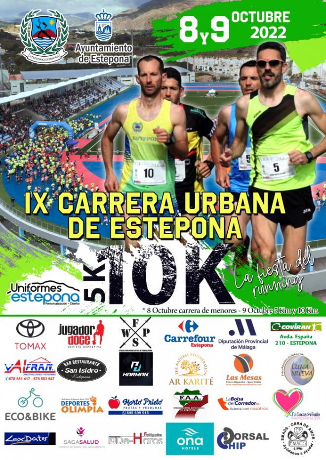 Cartel de la IX Carrera Urbana 10 KM de Estepona.