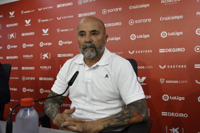 Jorge Sampaoli, en su presentación (Foto: Kiko Hurtado).