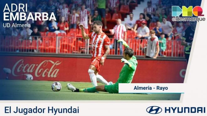 Embarba, Jugador Hyundai del Almería-Rayo.