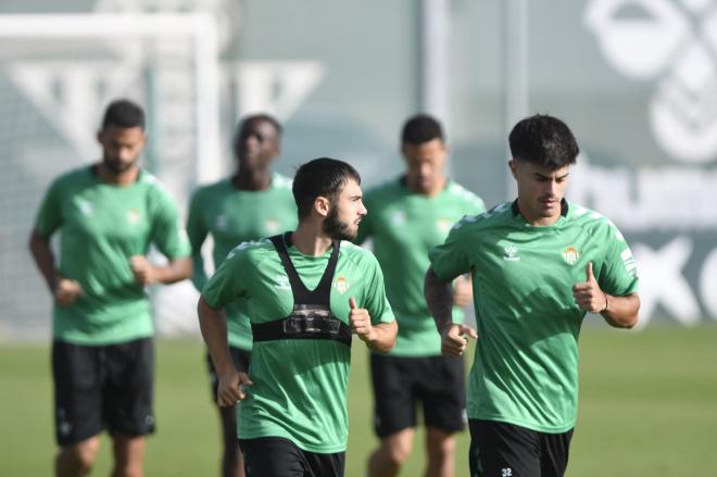 Juan Cruz y Lara, en el entrenamiento de este sábado (Foto: Kiko Hurtado).