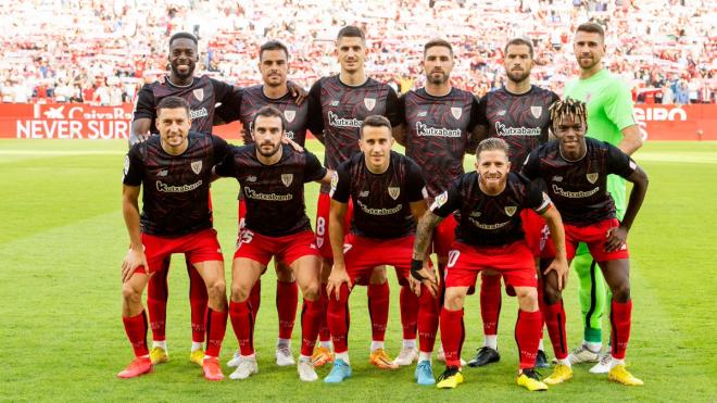 Once inicial del Athletic de Ernesto Valverde en el duelo ante el Sevilla FC del Sánchez Pizjuán (Foto: Athletic Club).