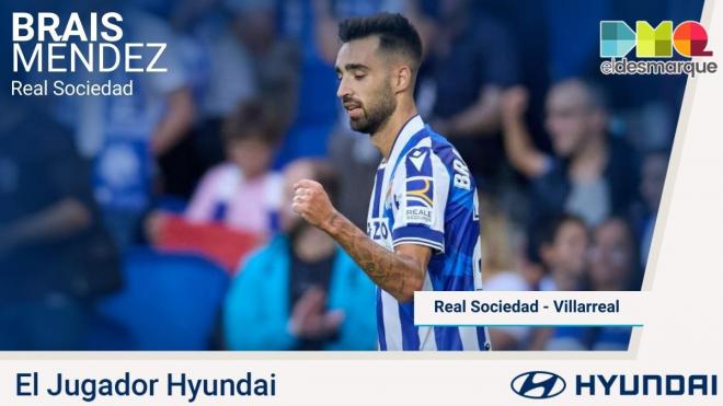 Brais Méndez, Jugador Hyundai del Real Sociedad-Villarreal.