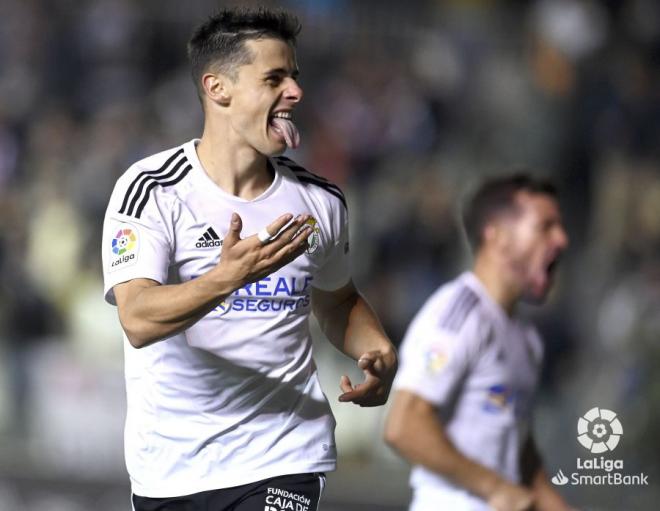 Gaspar Campos celebra su gol al Alavés (Foto: LaLiga)