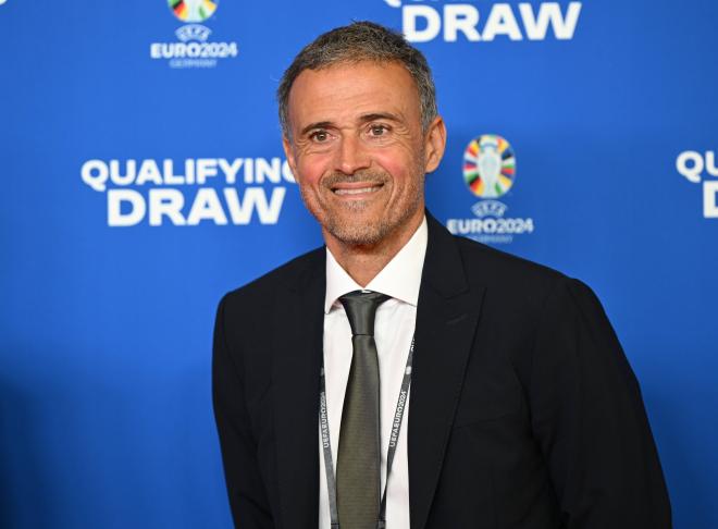 Luis Enrique, en el sorteo de clasificación de la Eurocopa 2024 (Foto: Cordon Press).