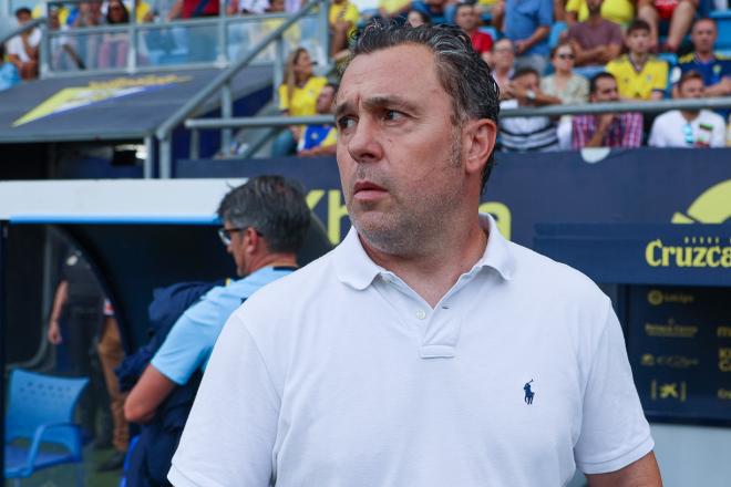 Sergio González, durante el Cádiz-Espanyol (Foto: Cristo García).