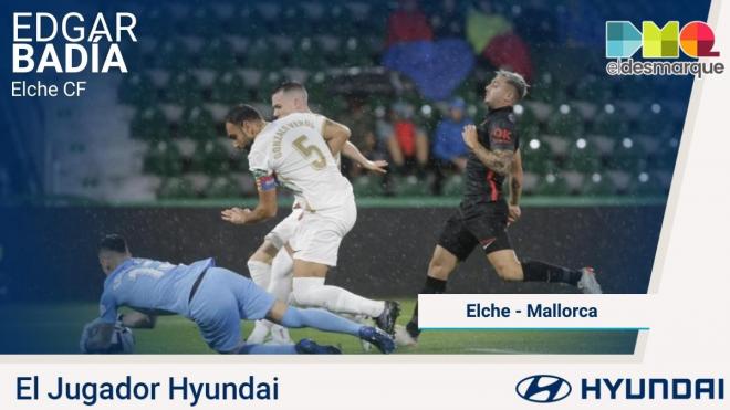 Badía, hyundai del Elche-Mallorca.