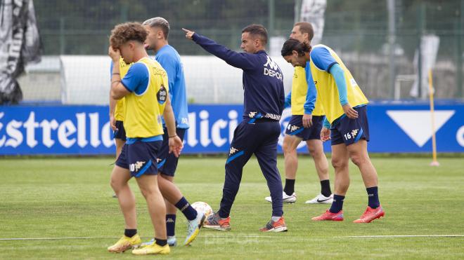 Borja Jiménez, en un entrenamiento (Foto: RC Deportivo).