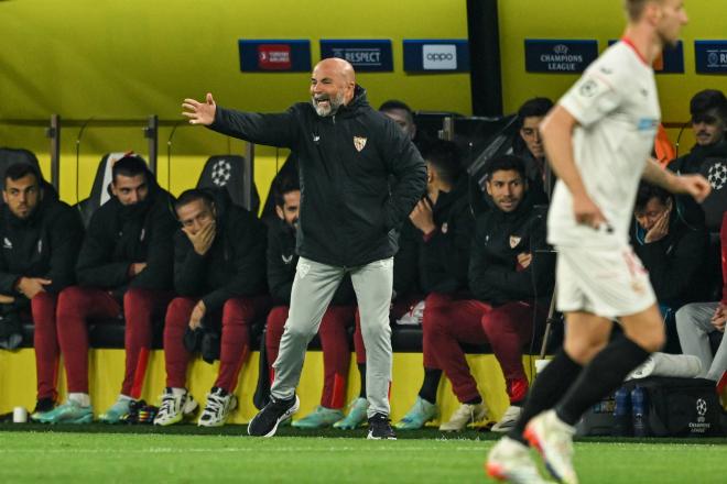 Sampaoli, ante el Dortmund (Foto: Cordon Press).