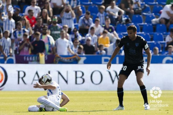 Esteban Burgos, en el Leganés-Málaga (Foto: LaLiga).