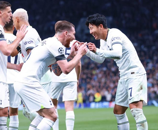 Los jugadores del Tottenham celebran el gol de Heung-Min Son: a Ancelotti le gusta (Foto: Spurs).