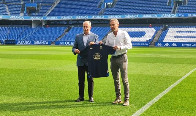 Antonio Couceiro y Óscar Cano en Riazor