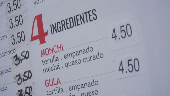 Los ingredientes del bocadillo Monchi