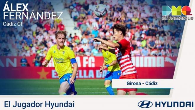 Álex Fernández, Jugador Hyundai del Girona - Cádiz