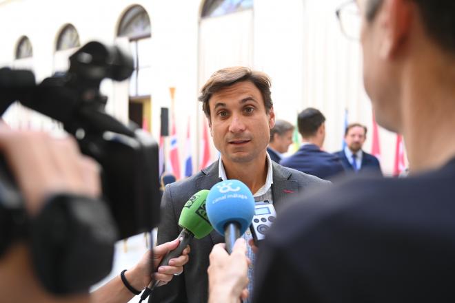 David Ferrer, durante la presentación del acuerdo de sostenibilidad en la Davis Cup Final 8.