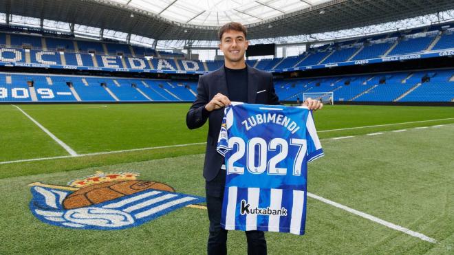 Martín Zubimendi renovó hace unos meses hasta 2027 con la Real Sociedad. (Foto: Real Sociedad)