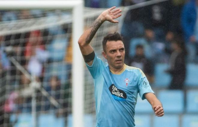 Celebración del gol de Iago Aspas durante el Celta-Real Sociedad (Foto: RC Celta).