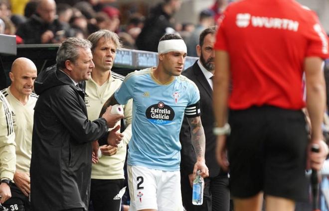 Hugo Mallo, durante el Celta-Real Sociedad (Foto: RC Celta).