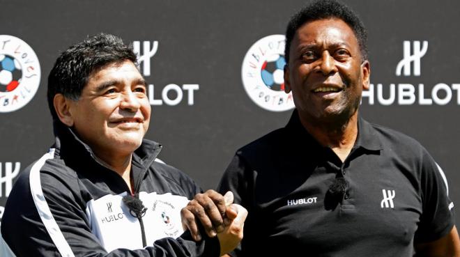Diego Armando Maradona y Pelé.