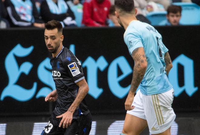 Brais Méndez ante Unai Núñez (Foto: RC Celta).