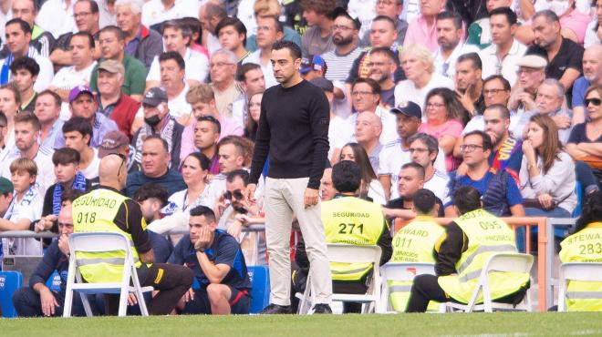 Xavi Hernández, durante El Clásico Real Madrid-Barcelona (Foto: Cordon Press).