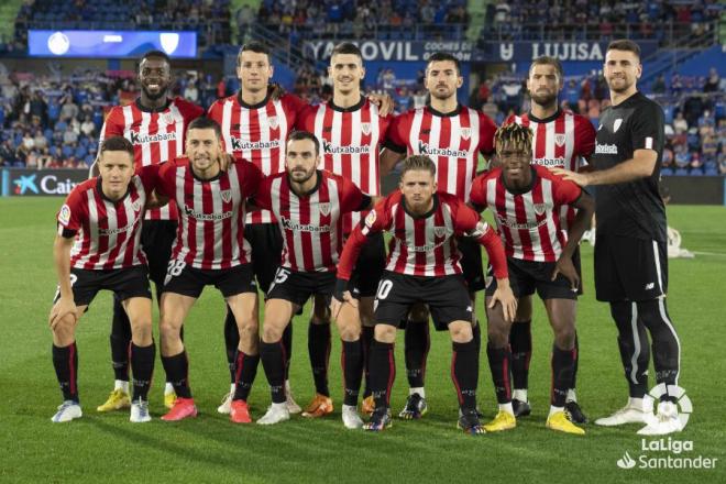 Este es el once que sacaba Ernesto Valverde ante el Getafe CF en el Coliseum (Foto: Athletic Club).