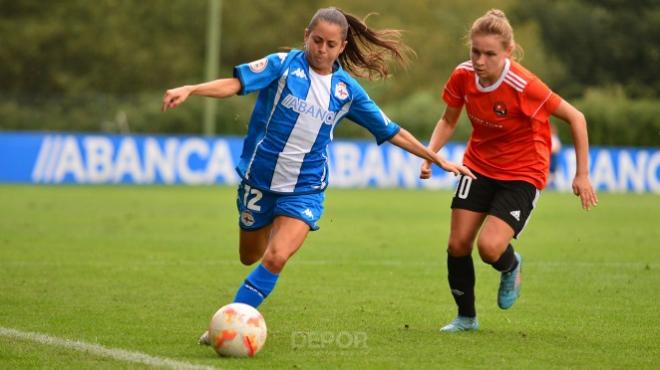 Acción del Dépor Abanca ante Osasuna (Foto: RCD)