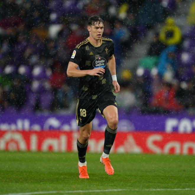 Strand Larsen en el Valladolid-Celta (Foto: RC Celta)