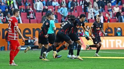 Celebración del tercer gol del RB Leipzig (Foto: Leipziger Volkszeitung)