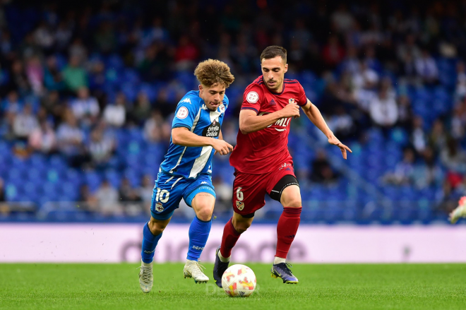 Arnedo, jugador del Linares que sufrió una grave lesión ante el Deportivo (Foto: RCD)