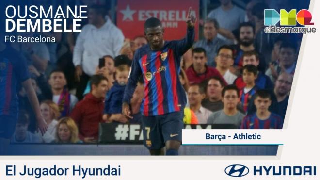Dembélé, Jugador Hyundai del Barça-Athletic.
