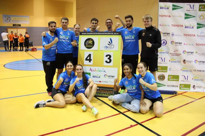 El Bádminton Benalmádena, tras la victoria ante el Oviedo.