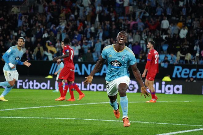 Joseph Aidoo celebra su gol al Getafe (Foto: RC Celta).