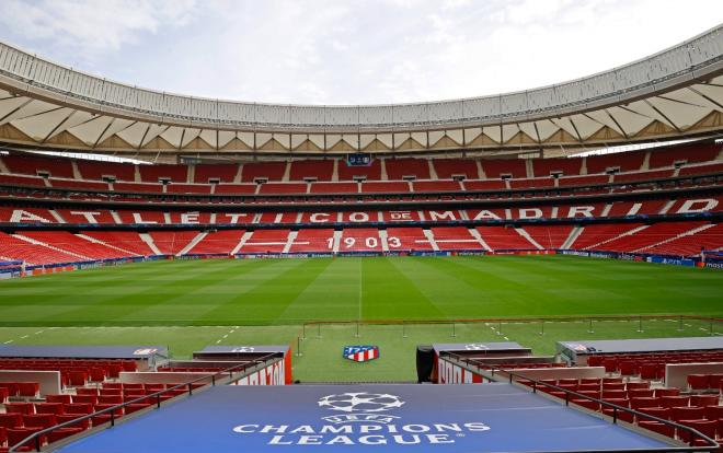 El Metropolitano, estadio del Atlético de Madrid, en un partido de Champions (Foto: ATM).