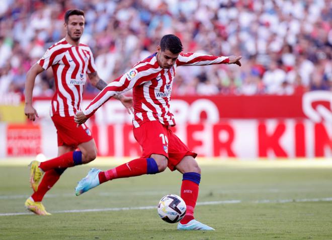 Álvaro Morata dispara en el Cádiz-Atlético de Madrid (Foto: ATM).