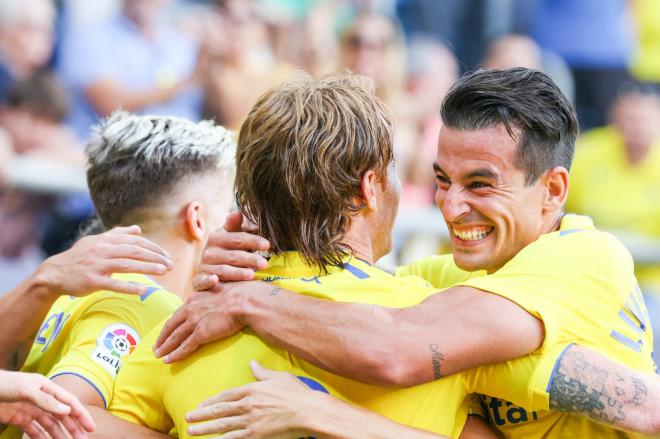 Gol de Álex Fernández durante el Cádiz-Atlético (Foto: Cristo García).