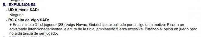 Acta arbitral de Del Cerro Grande (Foto: RFEF).