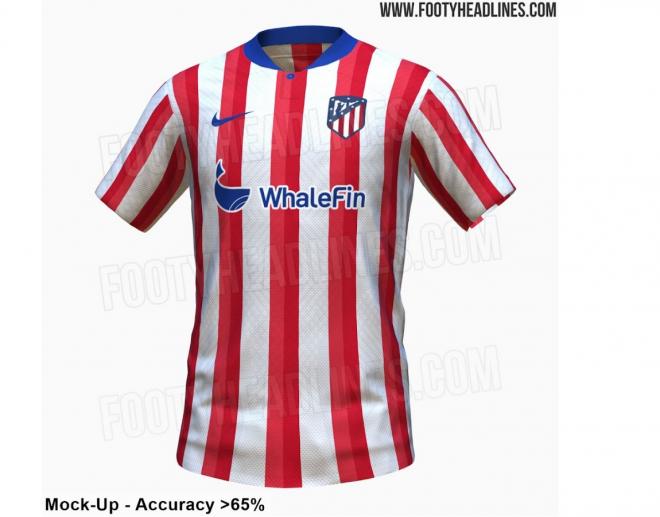 Esbozo de Footy Headlines de la camiseta del Atlético de Madrid para el curso 23/24.