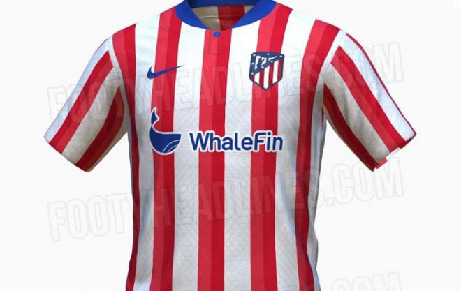 Esbozo de la camiseta del Atlético de Madrid para 23/24 (Imagen: Footy Headlines).