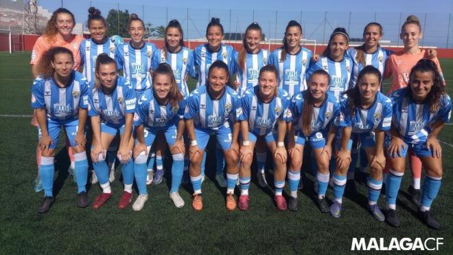 Las jugadoras del Málaga Femenino, en Tenerife (Foto: MCFF).