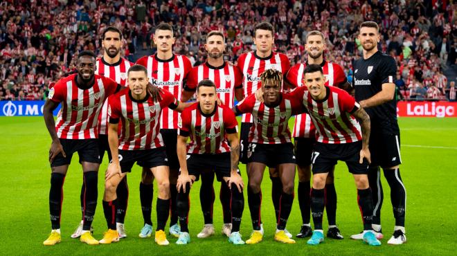 El once que sacaba Ernesto Valverde este domingo ante el Villarreal CF en San Mamés (Foto: Athletic Club).