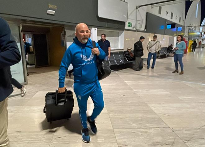 Sampaoli, antes de viajar a Manchester (Foto: Kiko Hurtado).