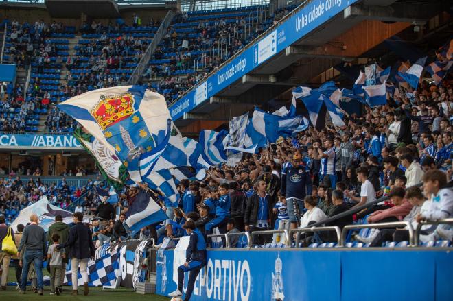 La afición del Deportivo animando ante la UD Sanse (Foto: RCD)