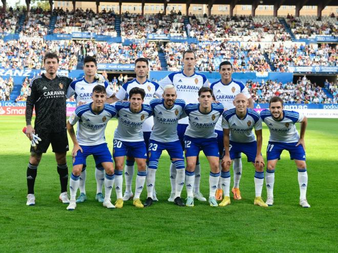 Once del Zaragoza ante el Andorra. (Foto: Real Zaragoza)